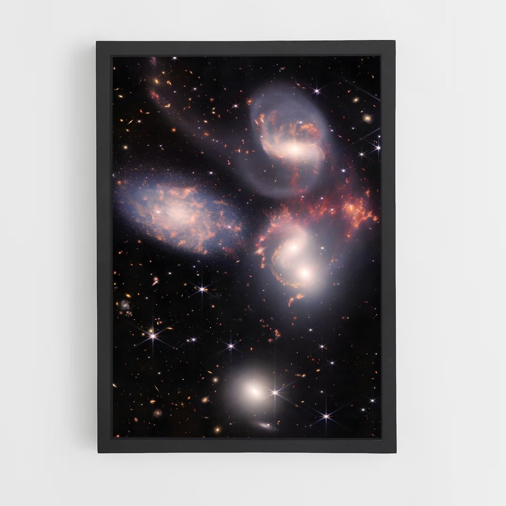 Poster Danse des Galaxies – affiche Astronomie (vue 2)